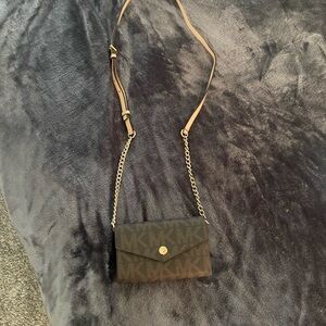 Michael Kors Black and Brown Crossbody Bag